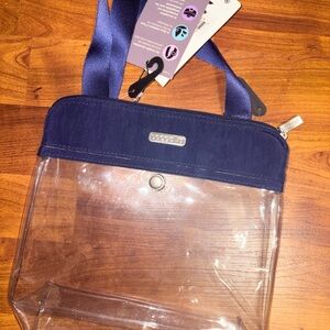 Baggallini Clear Tote with Navy Trim